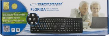 Klawiatura Esperanza Florida EK129 (USB 2.0; (US); kolor czarny)