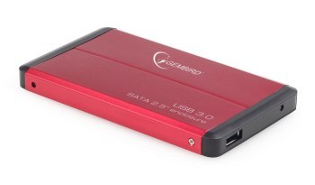 Obudowa na dysk GEMBIRD EE2-U3S-2-R (2.5 ; USB 3.0; Aluminium; kolor czerwony)