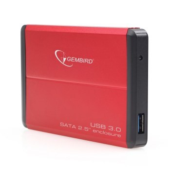 Obudowa na dysk GEMBIRD EE2-U3S-2-R (2.5 ; USB 3.0; Aluminium; kolor czerwony)