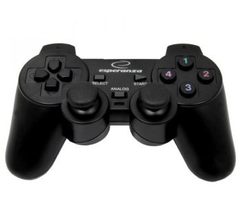 Gamepad Esperanza EG102 (PC PS3; kolor czarny)