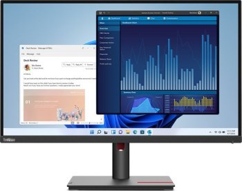 Monitor Lenovo ThinkVision T27p­30 27 UHD 60Hz 350nits AG HDMI DP USB-C Black