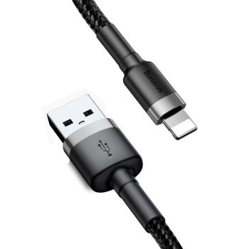 Baseus Cafule USB do Lightning 2,4A 0.5m (szaro-czarny)