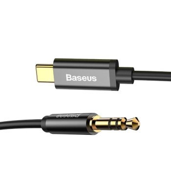 Kabel Baseus CAM01-01 (USB typu C M - Jack 3 5 mm M; 1 2m; kolor czarny)