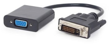 Adapter GEMBIRD A-DVID-VGAF-01 (DVI-D M - D-Sub (VGA) F; 0 20m; kolor czarny)