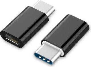 Adapter GEMBIRD A-USB2-CMmF-01 (USB typu C M - Micro USB F; kolor czarny)