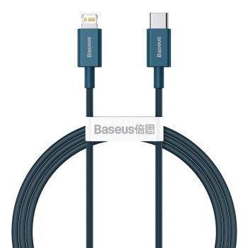 BASEUS KABEL USB-C DO LIGHTNING 20W 1M NIEBIESKI