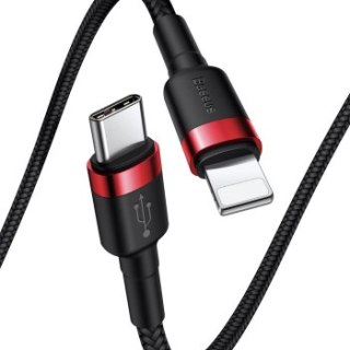 BASEUS KABEL USB-C DO LIGHTNING PD CATLKLF-91 CAFULE 18W 1M (CZARNO-CZERWONY)