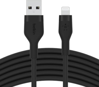 BELKIN KABEL USB-A - LIGHTNING SILICONE 3M CZARNY