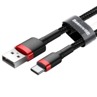 Baseus Cafule USB do USB-C 3A 0.5m (czerwono-czarny)