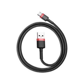 Baseus Cafule USB do USB-C 3A 0.5m (czerwono-czarny)