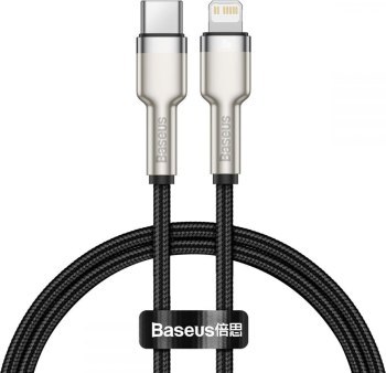 Baseus lightning - USB-C Cafule, PD, 20W, 0,25m (czarny)