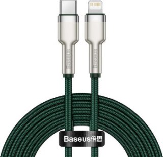 Baseus lightning - USB-C Cafule, PD, 20W, 2m (zielony)