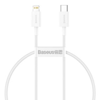 Baseus lightning - USB-C Superior Series, 20W, PD, 0.25m (biały)