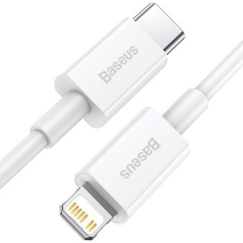 Baseus lightning - USB-C Superior Series, 20W, PD, 0.25m (biały)