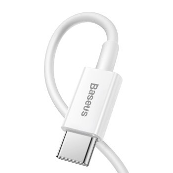 Baseus lightning - USB-C Superior Series, 20W, PD, 0.25m (biały)