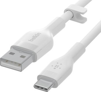 Belkin CAB008bt3MWH BoostCharge USB-A do USB-C silikonowy 3.0m, biały