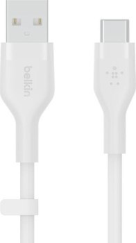 Belkin CAB008bt3MWH BoostCharge USB-A do USB-C silikonowy 3.0m, biały