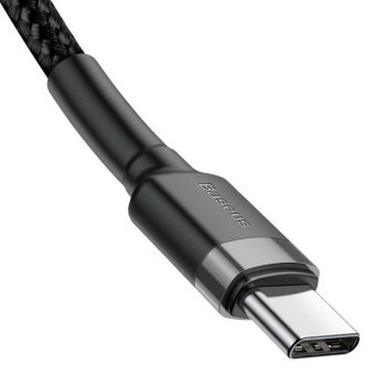 Kabel Baseus CATKLF-GG1 (USB typu C M - USB typu C M; 1m; kolor szaro-czarny)