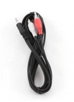 Kabel GEMBIRD CCA-458-2.5M (2x Cinch M - Mini Jack M; 2 5m; kolor czarny)