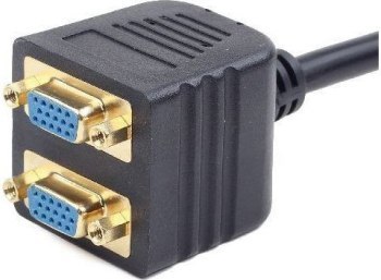 Adapter GEMBIRD CC-VGAX2-20CM (D-Sub (VGA) M - 2x D-Sub (VGA) F; 0 20m; kolor czarny)