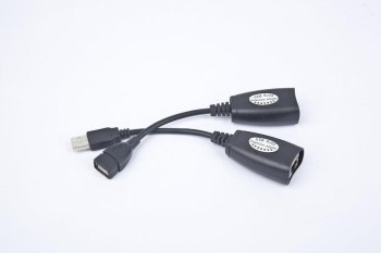 Adapter GEMBIRD UAE-30M (USB F M - RJ45 F; 0 17m; kolor czarny)