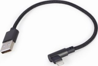 GEMBIRD KABEL KĄTOWY USB 2.0 DO 8-PIN 0.2M CZARNY OPLOT