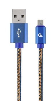 GEMBIRD KABEL MICRO USB 2.0 AM-MBM5P (METALOWE WTYKI OPLOT NYLONOWY JEANS) 1M