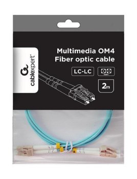 Kabel światłowodowy wielomodowy duplex OM4 50/125 LC/LC 2m Gembird