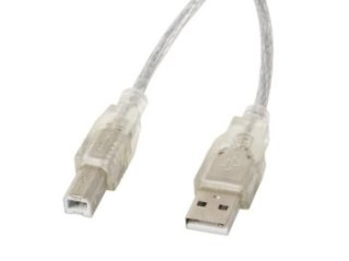 Lanberg USB-B 1.8m transparent