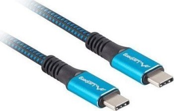 Lanberg USB-C 0.5m czarno-niebieski USB4 100W 8K 30Hz