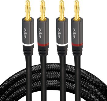 LogiLink audio, wtyk bananowy 3.0m