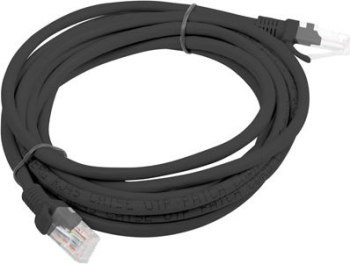 Patchcord UTP Lanberg PCU5-10CC-0300-BK (RJ45 - RJ45 ; 3m; UTP; kat. 5e; kolor czarny)