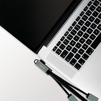 LogiLink 3-portowy USB-C kątowy