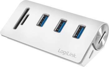 LogiLink 3-portowy USB3.0 z czytnikiem kart