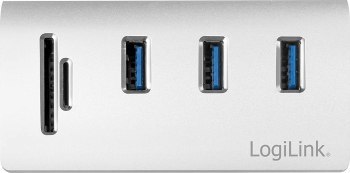 LogiLink 3-portowy USB3.0 z czytnikiem kart