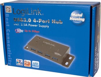 LogiLink 4-portowy czarny