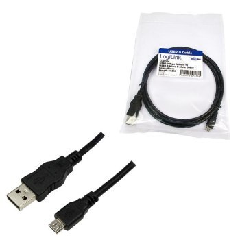 LogiLink micro USB 1.8m czarny