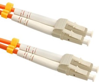 Qoltec Patchcord światłowodowy LC/UPC-LC/UPC | Multimode | 50/125U | OM2 | Duplex | 1m