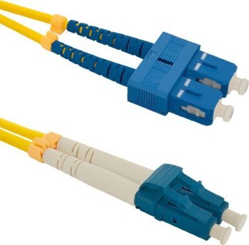 Qoltec Patchcord światłowodowy SC/UPC - LC/UPC | Singlemode | 9/125 | G652D | Duplex | 3m