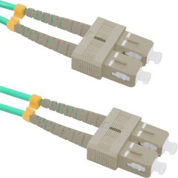 Qoltec Patchcord światłowodowy SC/UPC - SC/UPC | Multimode | 50/125 | OM4 | Duplex | 10m