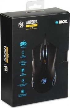 Mysz IBOX Aurora A-3 IMOGS9002 (optyczna; 6200 DPI; kolor czarny)