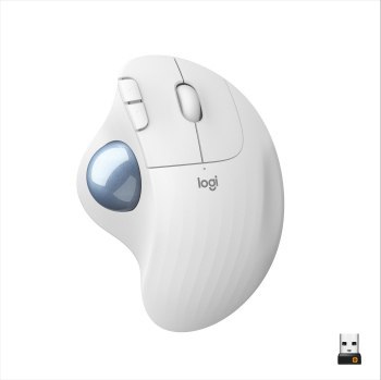 Mysz bezprzewodowa Logitech ERGO M575 ergonomiczna biała 910-005870