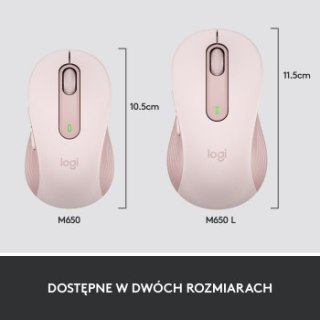 Mysz bezprzewodowa Logitech Signature M650 L różowa 910-006237