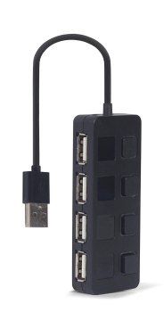 Hub USB 2.0 4-Portowy Gembird (czarny)