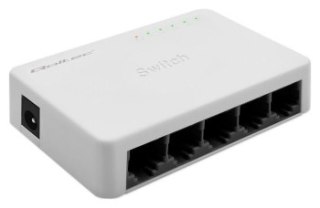 Qoltec 52245 Przełącznik sieciowy 5 x portów RJ45 | 100Mbps | LAN