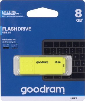 Pendrive GoodRam UME2 UME2-0080Y0R11 (8GB; USB 2.0; kolor żółty)