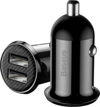 Baseus Grain Pro 2x USB 4.8A (czarna)