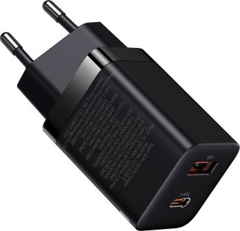 Baseus Super Si Pro Quick Charger USB + USB-C 30W (czarna)