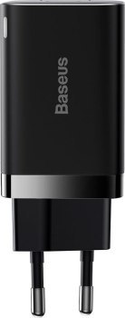 Baseus Super Si Pro Quick Charger USB + USB-C 30W (czarna)