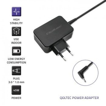 QOLTEC ZASILACZ DO ULTRABOOKA ASUS 45W | 19V | 2.37A | 3.0*1.0